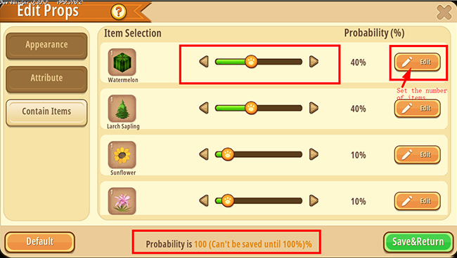 Chọn tỷ lệ xuất hiện quà trong Mini World: Block Art