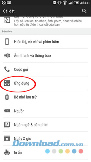 Truy cập các ứng dụng trên điện thoại