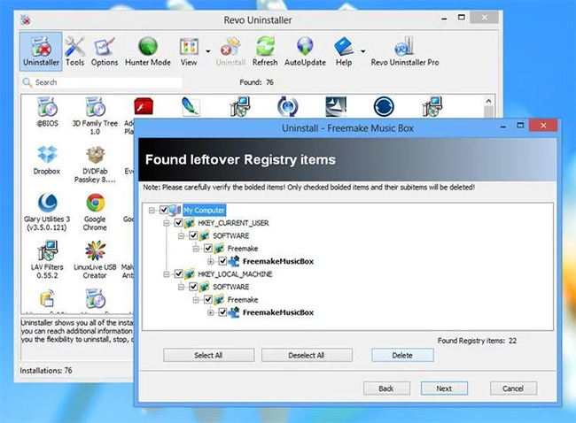 Gỡ chương trình máy tính bằng phần mềm Revo Uninstaller