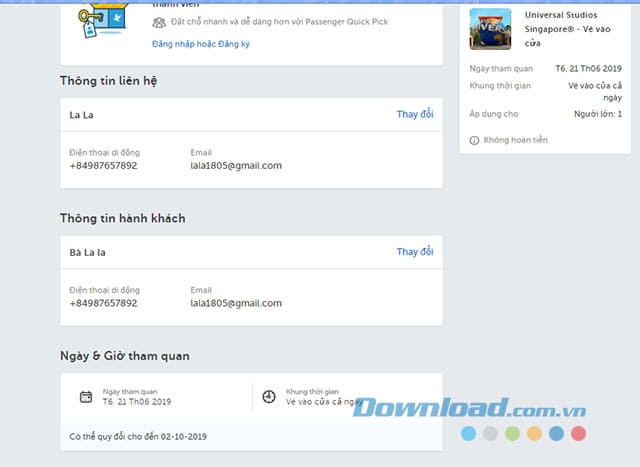 Tóm tắt thông tin khách hàng