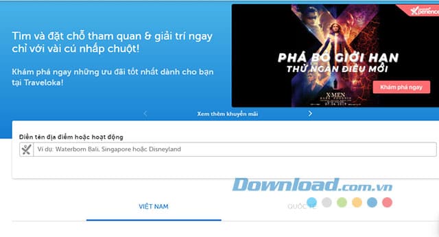 Tìm kiếm địa điểm áp dụng dịch vụ