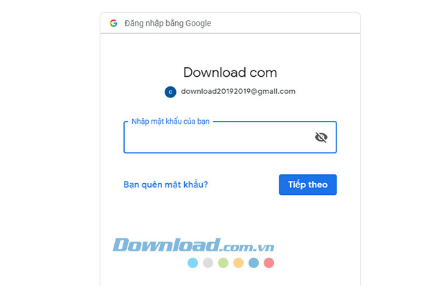Mật khẩu tài khoản Google muốn thêm lịch bóng đá NHA
