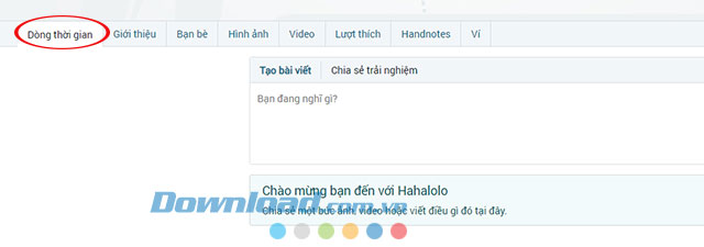 Chia sẻ bài viết trên dòng thời gian của Hahalolo