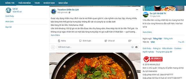 Đọc trải nghiệm của người dùng trên mạng xã hội du lịch