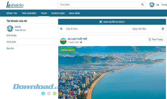 Xem các tour hấp dẫn trên Hahalolo