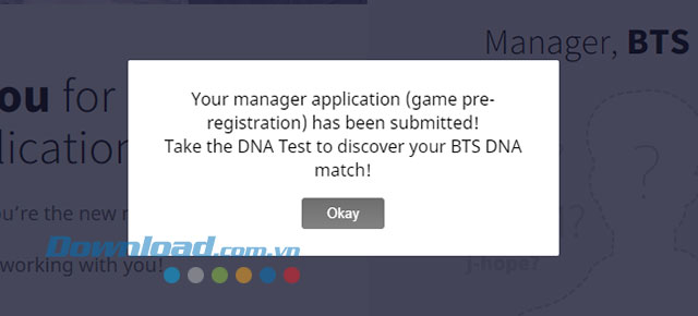 Hoàn thành đăng ký sớm game
