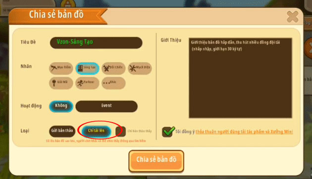 Chia sẻ bản đồ cho mọi người