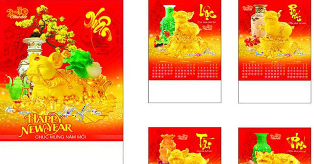 Tả tấm lịch treo tường trong nhà em