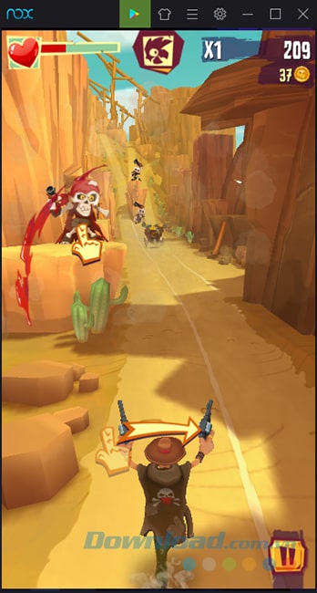 Tấn công đối phương trong Run & Gun: Banditos