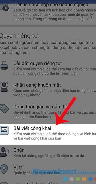 Nhấn Bài viết Công khai