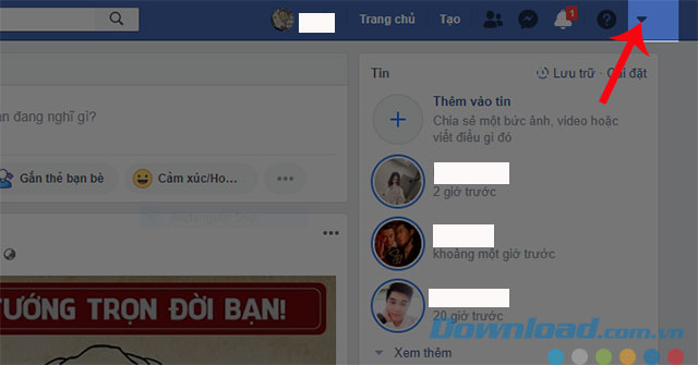 Nhấn vào Tam giác ngược