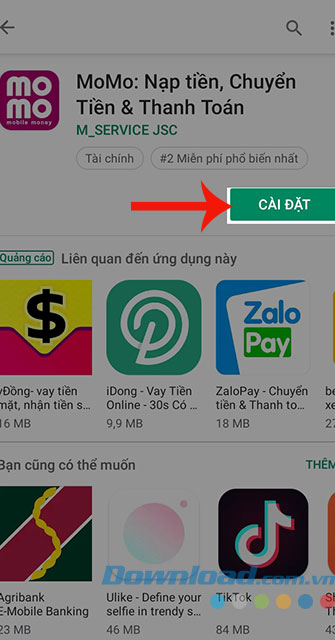 Nhấn Cài đặt