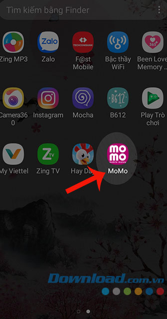 Vào ứng dụng