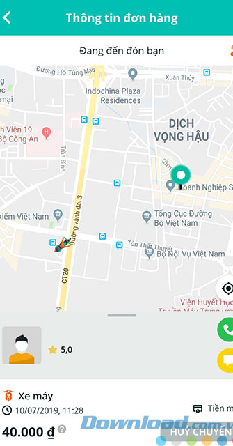 Chờ tài xế đến đón