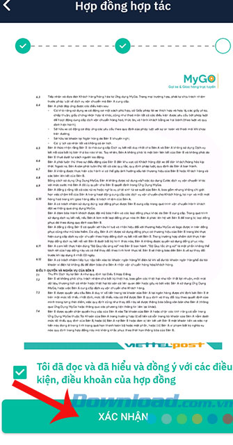 Xác nhận hợp đồng