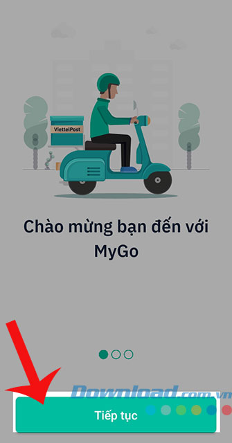 Bấm Tiếp tục