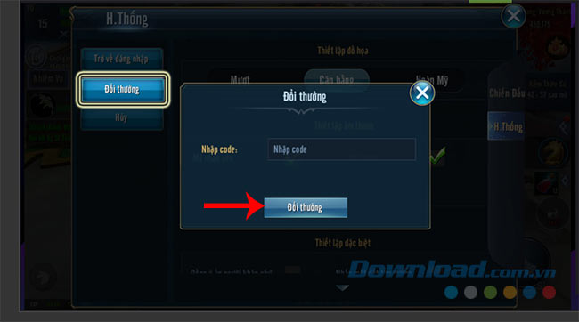 Nhập mã quà tặng game Chiến Thần Chi Nộ