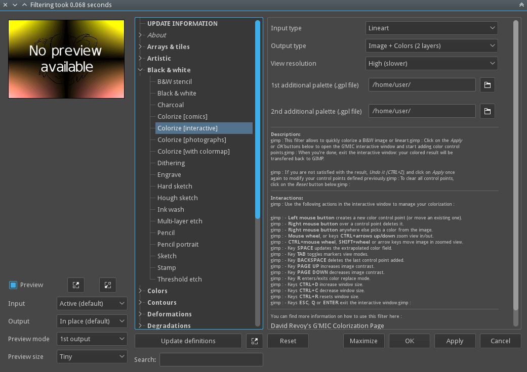 GMIC Colorize [Interactive]