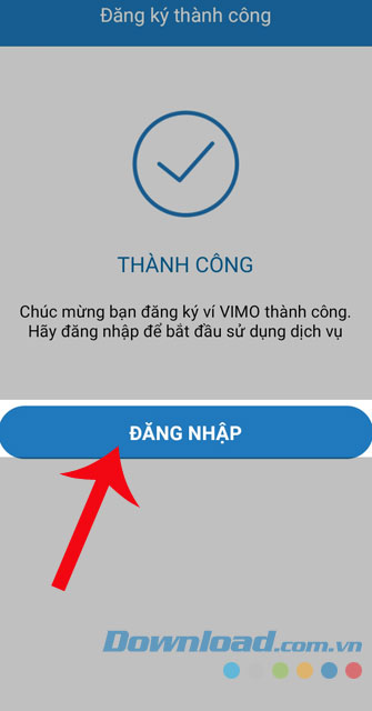 Nhấn Đăng nhập