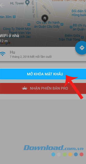 Bấm Mở khóa mật khẩu