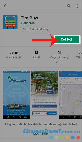 Ấn nút Cài đặt