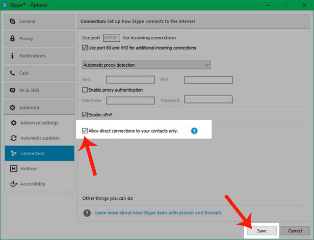 Tích vào ô trống rồi ấn Save
