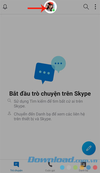 Bấm vào Ảnh đại diện