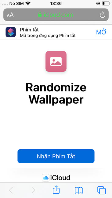 Nhận phím tắt Randomize Wallpaper