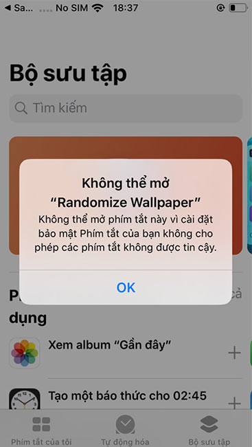 Cảnh báo khi mở lần đầu
