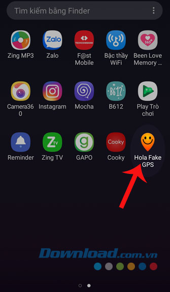 Mở ứng dụng trên điện thoại