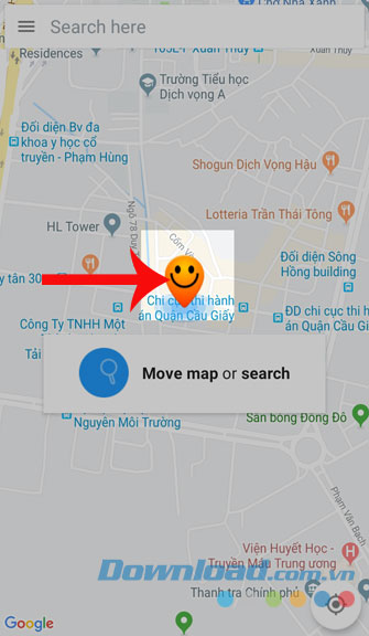 Di chuyển hình mặt cười