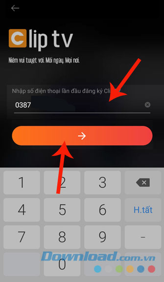 Nhập số điện thoại