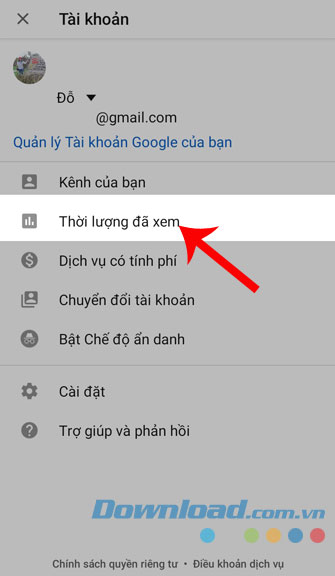 Chọn Thời lượng xem