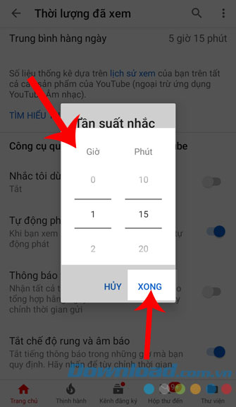 Thiết lập thời gian