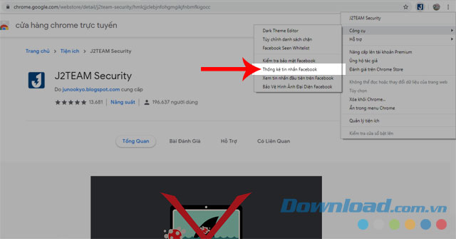 Ấn vào Thống kê tin nhắn