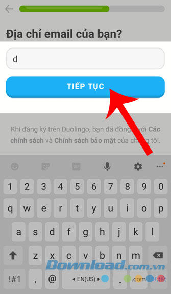 Nhập địa chỉ Email