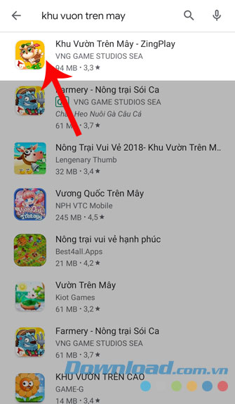 Gõ từ khóa và tìm kiếm