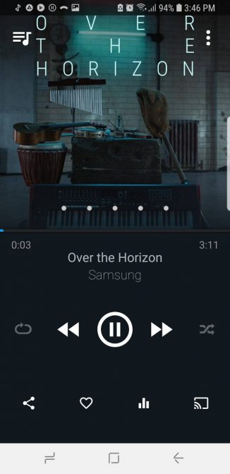 Giao diện phát nhạc của DoubleTwist