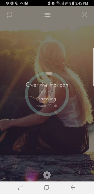 Giao diện chơi nhạc của Impulse Music Player