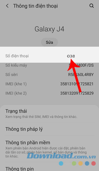 Hiện thị thông tin và số điện thoại 