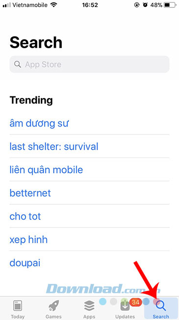 Giao diện của App Store