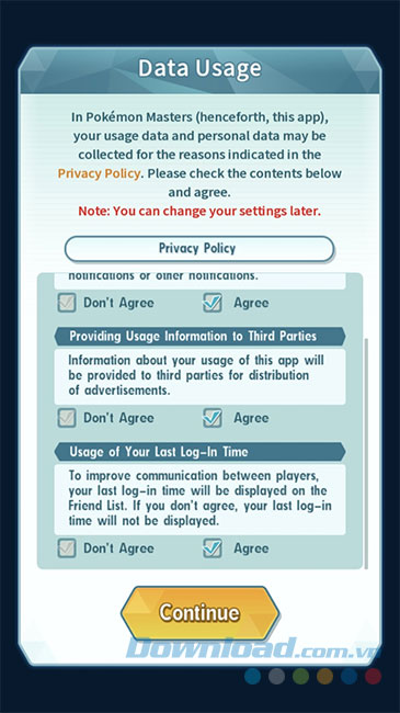 Các điều khoản trong game 