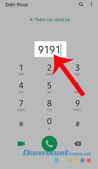 Nhấn gọi 9191