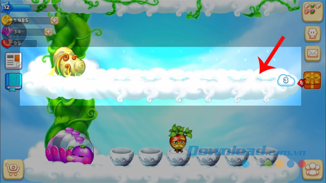 Tầng mây sau khi được thêm