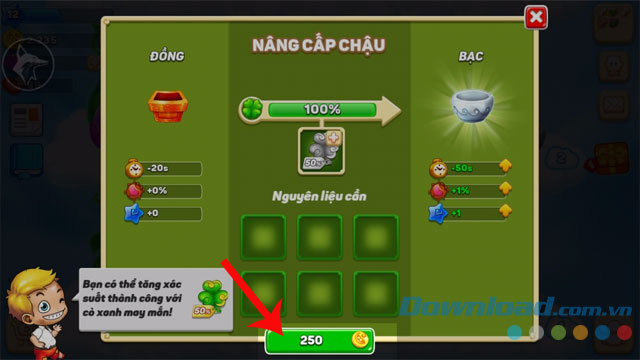 Bấm vào nút hiện thị số tiền