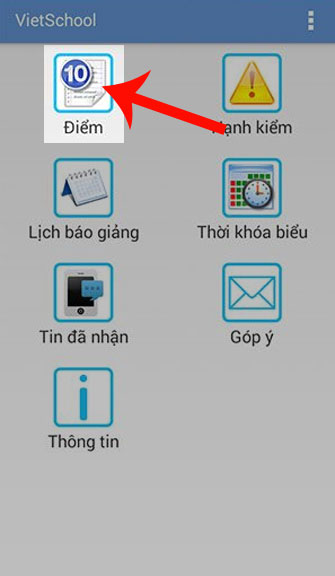 Hướng dẫn xem điểm trên VietSchool