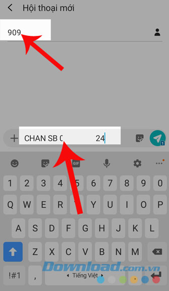 Chặn tin nhắn theo số điện thoại 