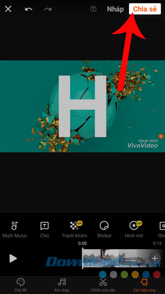 Nhấn Chia sẻ