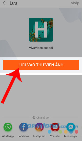 Nhấn Lưu vài thư viện ảnh