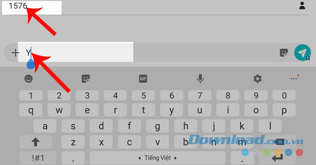 Soạn tin nhắ: Y gửi 1576